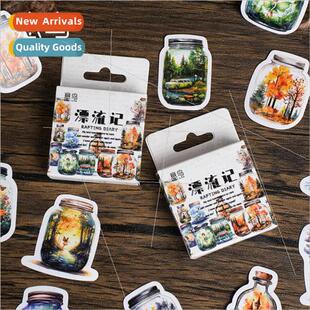 Boxed Notebook Stickers Handbook Decorative Vintage Drifters