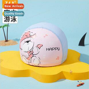 and girls waterproof Swimming strangling boys not head cap