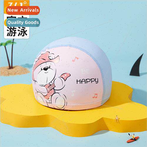 Swimming cap  boys and girls waterproof not strangling head