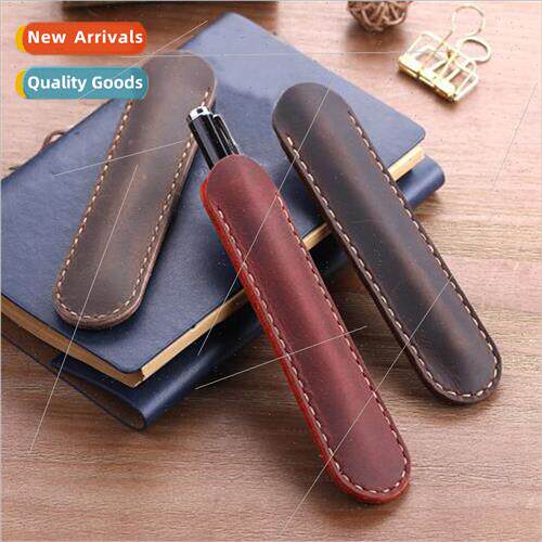 Horse head layer cowhide pen case Creative gift pen bag foun