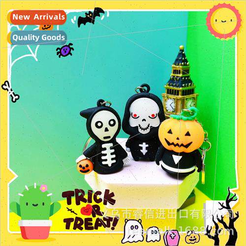 Creative Halloween pumpkin man skeleton cartoon doll keychai