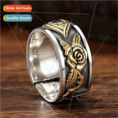 Vintage Aged Thai lver Eye Horus Ring Men Bully ngles Ring