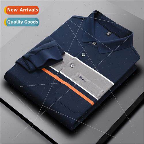 Dad summer shirts middle-aged men spring fall thin ice silk