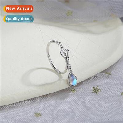 Women ins dazzling zirconia tassel open index finger ring Fr