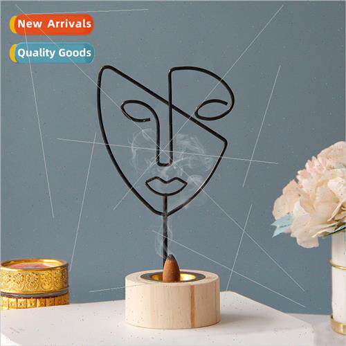 Modern Abstract Art Figures Handheld Incense Burner mple Bla