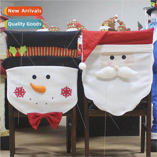 Christmas decorations elderly snowman chair covers hotel res
