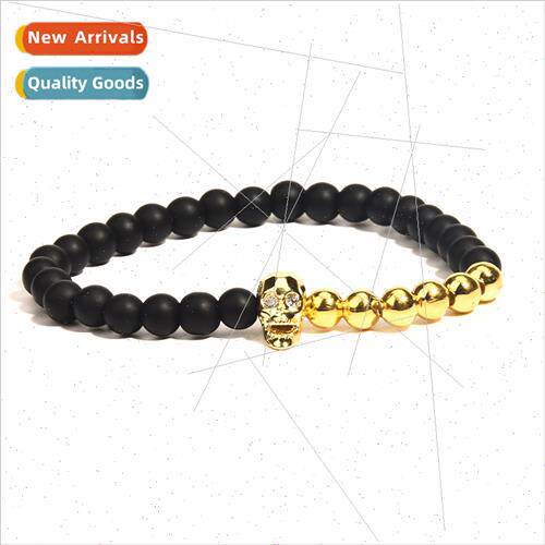 New Products micro-set zirconia skull bracelet frosted stone