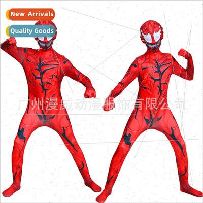Halloween cos venom 2 carnage begins red venom jumpsu leotar