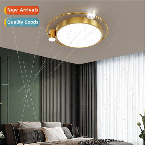 2023 copper ceiling lamp light luxury crystal post-modern mi