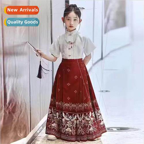 Girls Chinese  ancient modified horse face skirt su girls bi