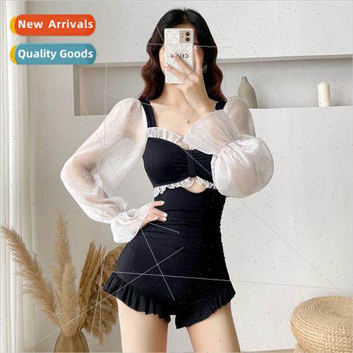 Womens swimsu sexy one-piece thin Slim pant- swimsu long-sle