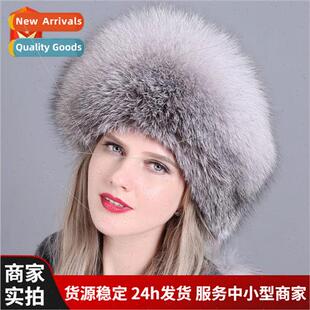 fur ladies ear hair protec warm hat thickened Fox winter