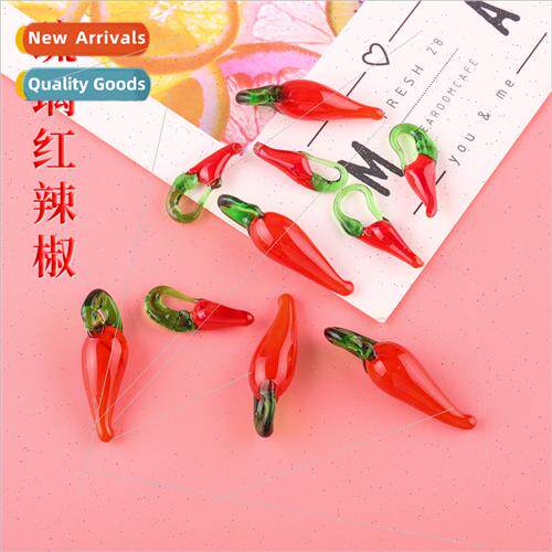 Glazed pepper handmade diy beads loose beads bracelet neckla