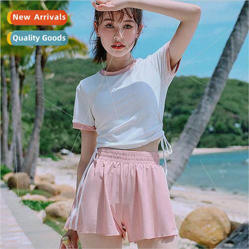 Student sports wind swimsu female spl three-piece girl conse