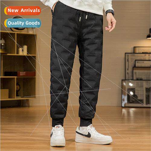 2022 winter new down pants men external thickened warm windp