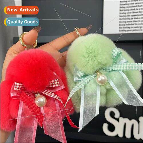Otter rabb hair bow bunny fur pendant cute cute play dead ra