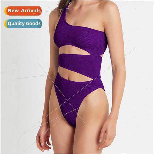 Dressmaking 2023 model one-piece swimsu sexy solid color Eur