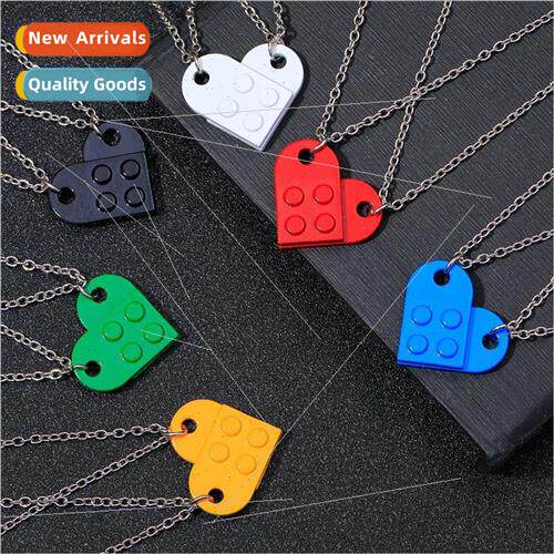 New  Friends BFF Friendship Patchwork Necklace Creative Cart