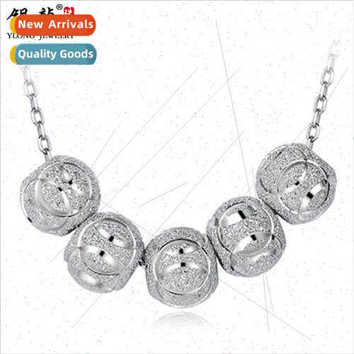s925 silver necklace five beads lutong trans beads pendant s