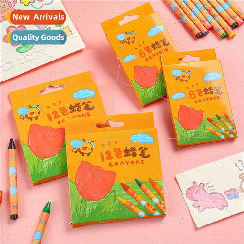 Cute tulip crayons Children -dirty hands kindergarten art su