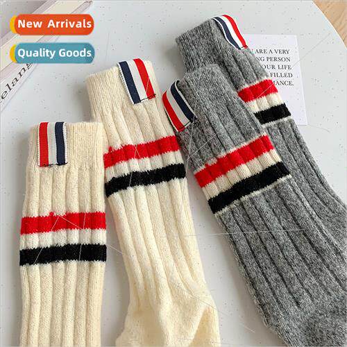 Autumn winter thickened warm wool socks women mid-calf socks