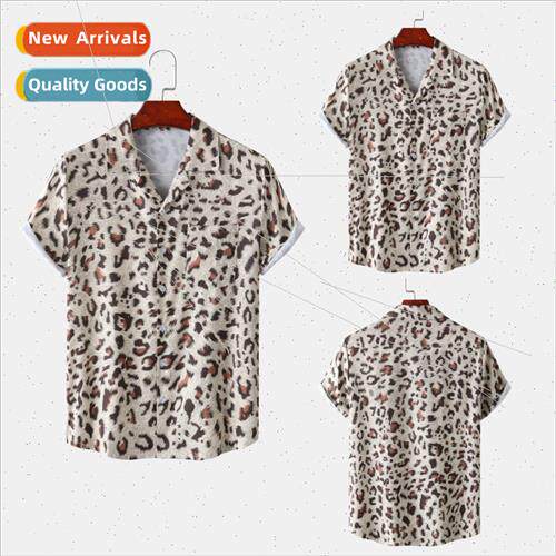 2022 summer new men casual short-sleeved shirt Hawaiian beac