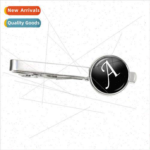 A-Z 26 Alphabet Tie Clip Time Jewel French Shirt Tie Clip