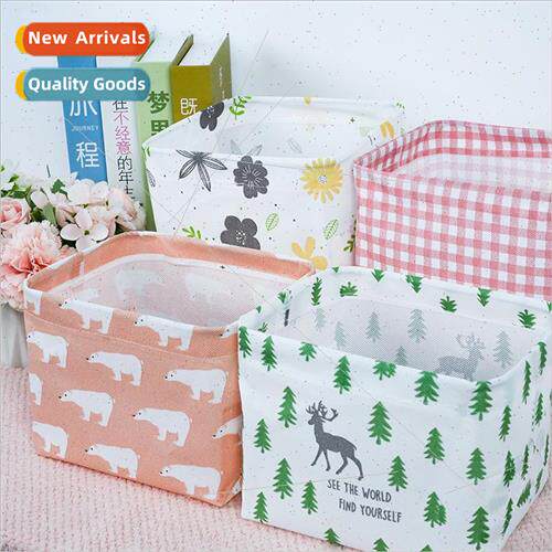 Desktop storage basket home fabric storage basket multifunct