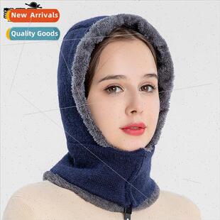 women fall padded knted thick protection hat ear 9808 winter
