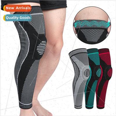 Sports knee pads knted silicone support pressurized patella
