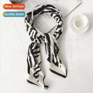 simulation silk scarf mple animal whe Korea stri black