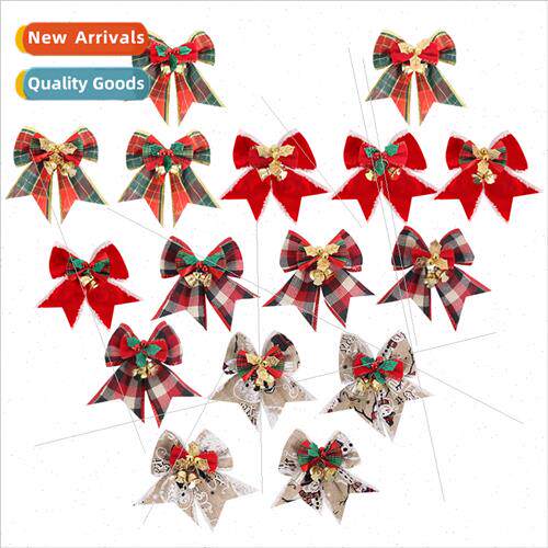 New Christmas imation hemp trumpet bow bells Christmas e gif