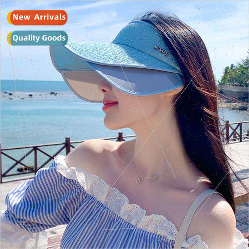 2023 Korea  hat female high  lace drilling pull plate sunscr