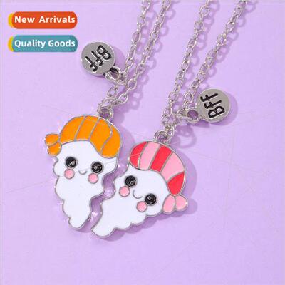 New  Friends Necklace Hot Dog BFF Kids Friendship Couple BFF
