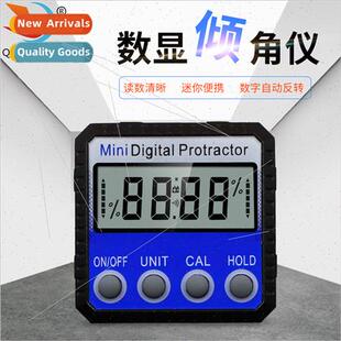 Blue Digal Inclinometer Multi-Angle Flip Strong Magnetic Att