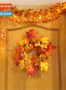 Halloween mulation Maple Leaf Garlwh ghts Decoration Thanksg