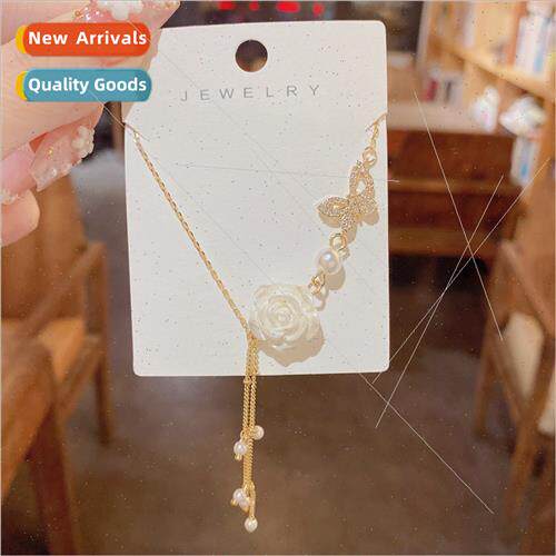 Pearl Camellia Necklace 2022 New Girls che Chain Necklace
