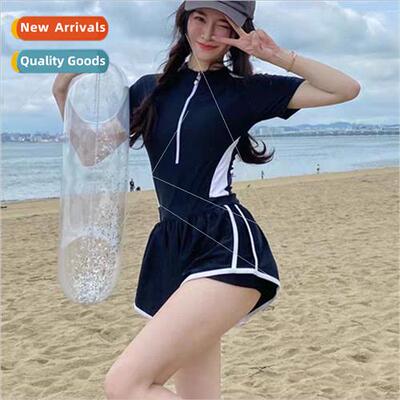 Sports swimsu ladies 2024 new conservative one-piece belly-s