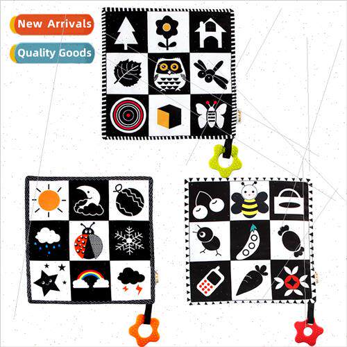 i baby animal square towel black whe  wh sleep soothing wh t