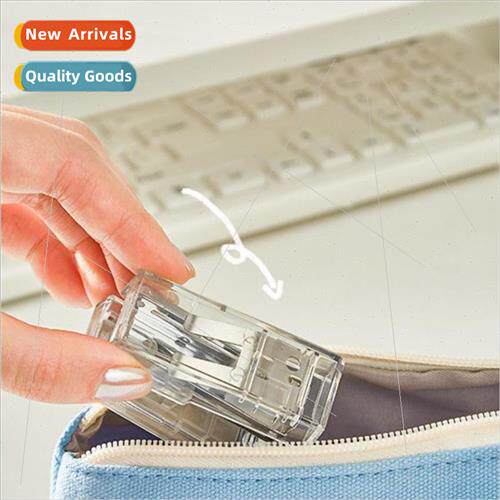 Transparent stapler适用students with mini cute small stapler