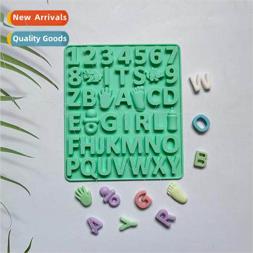 Girls Alphabet Number Chocolate 1 Cake licone Mold Candy Des