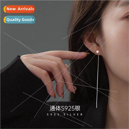 S925 silver small square earwires female foster ear holes 20