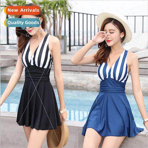 2023 new spa one-piece swimsu conservative anti-glare sexy s