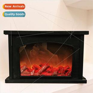 light box lamp carbon fireplace wind flame retro LED fashion
