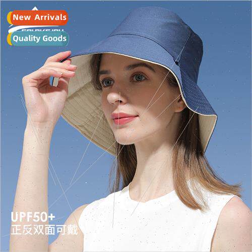 New fisherman hat female summer sunscreen face UV protection