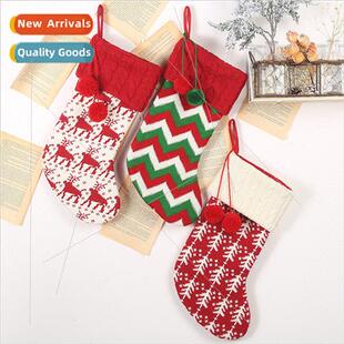 Christmas wool decorations socks knted New