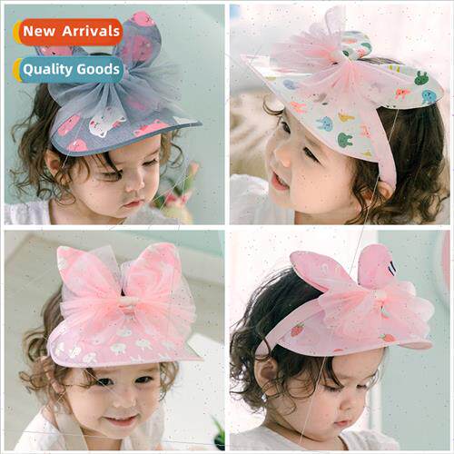 Children sun hat tide summer cute rabb ears girls duck tongu