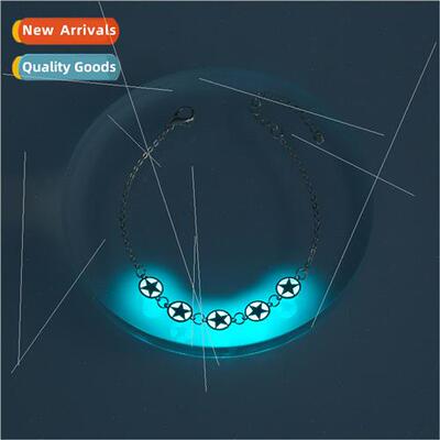 INS Fashion Hundreds Round Copper pcs Pentagram Strange Glow