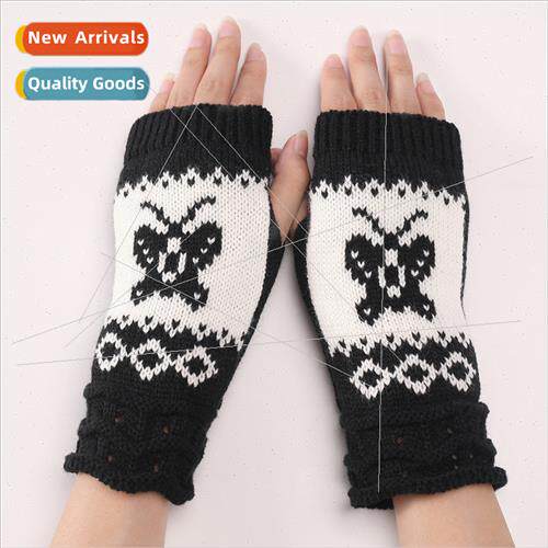 G108 butterfly short warm gloves cute fall winter fashion ne