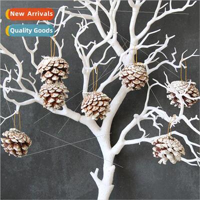 Christmas pine cone decorations diy dyed whe oil pine wreath